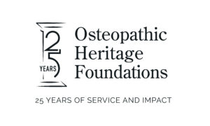 Osteopathic Heritage Foundation 25th anniversary logo.